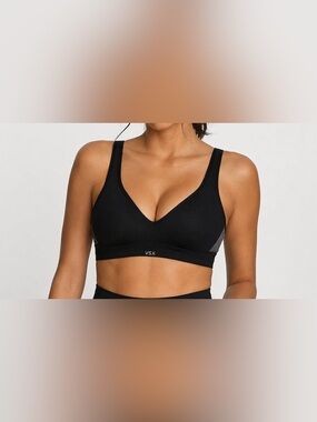 Victoria’s Secret VSX Sport Bra Black Gray Racerback High Support Size 34B